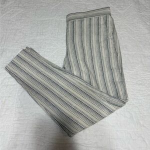 Women’s Striped Gray and White Pants